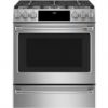 Cafe Caf&eacute;&trade; 30" Smart Slide-In, Front-Control, Dual-Fuel Range With Warming Drawer
